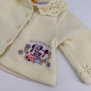 Vintage Baby Disney Minnie Mickey Fleece Jacket Size 3-6 months